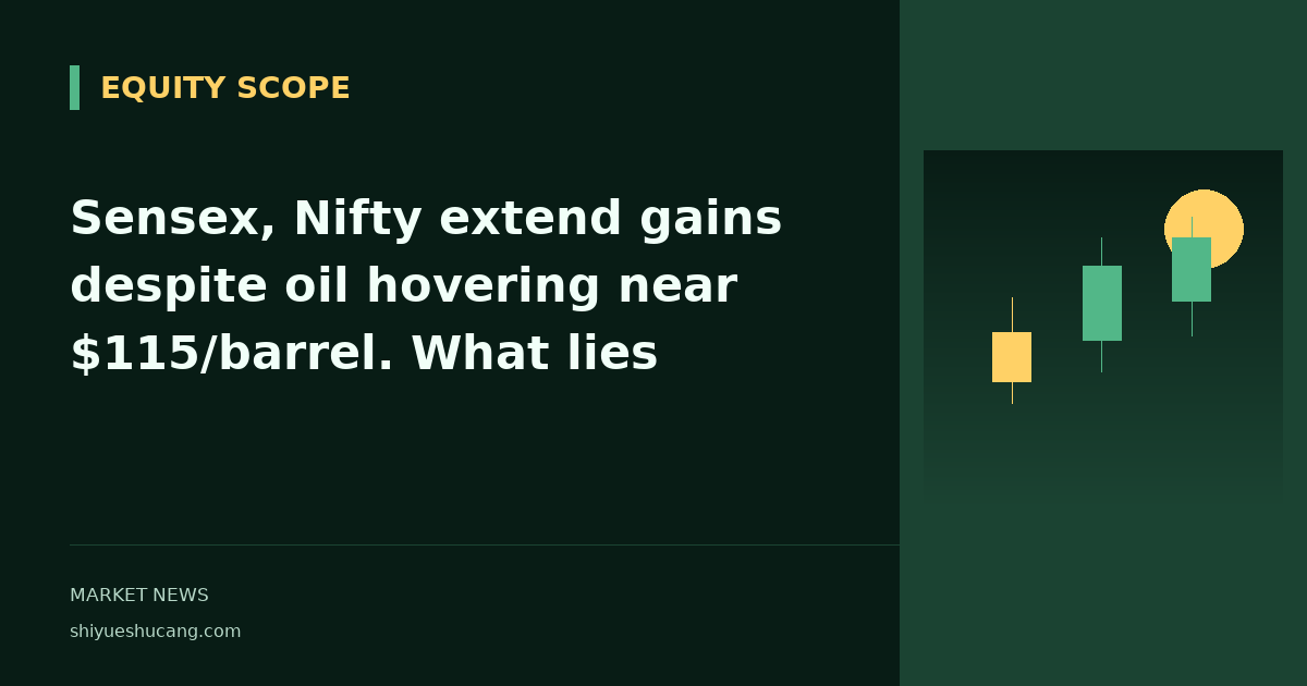 Sensex, Nifty extend gains despite oil hovering near $115/barrel. What lies