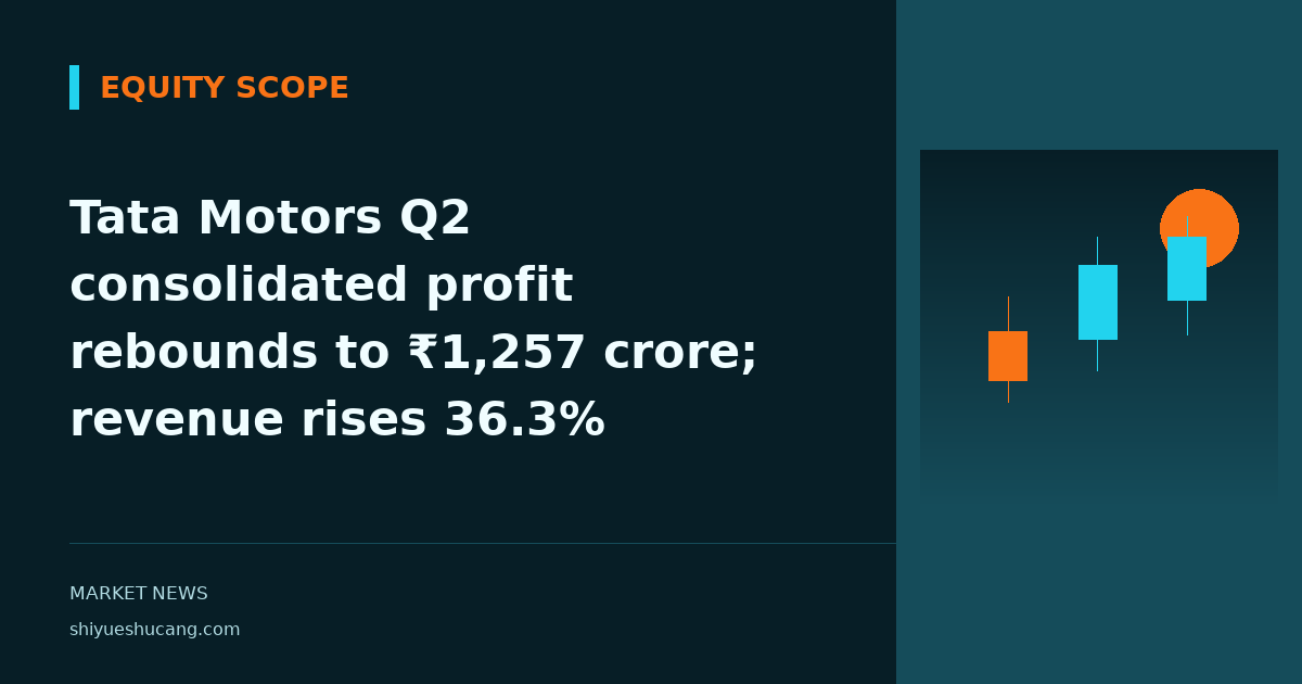 Tata Motors Q2 consolidated profit rebounds to ₹1,257 crore; revenue rises 36.3%