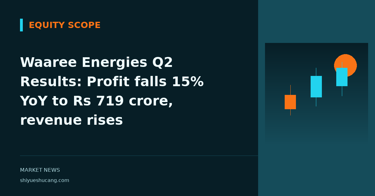 Waaree Energies Q2 Results: Profit falls 15% YoY to Rs 719 crore, revenue rises